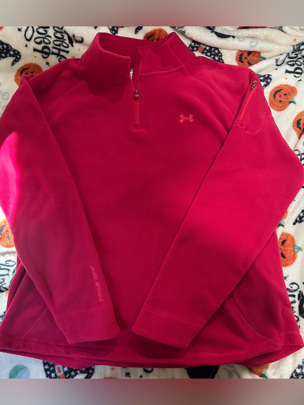Under Armour Hot Pink Quarter-Zip Fleece Pullover